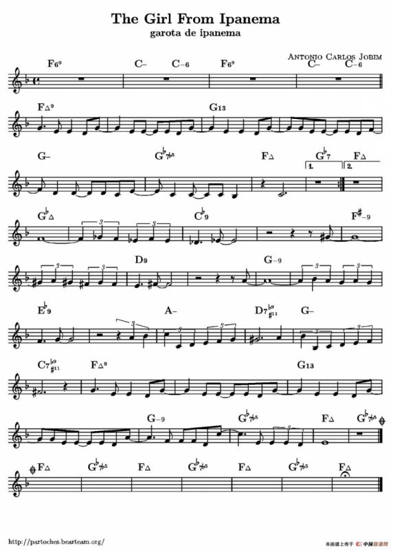 The Ggirl From Ipanema（单簧管）