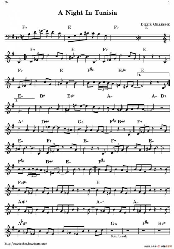 A Night In Tunisia（单簧管）