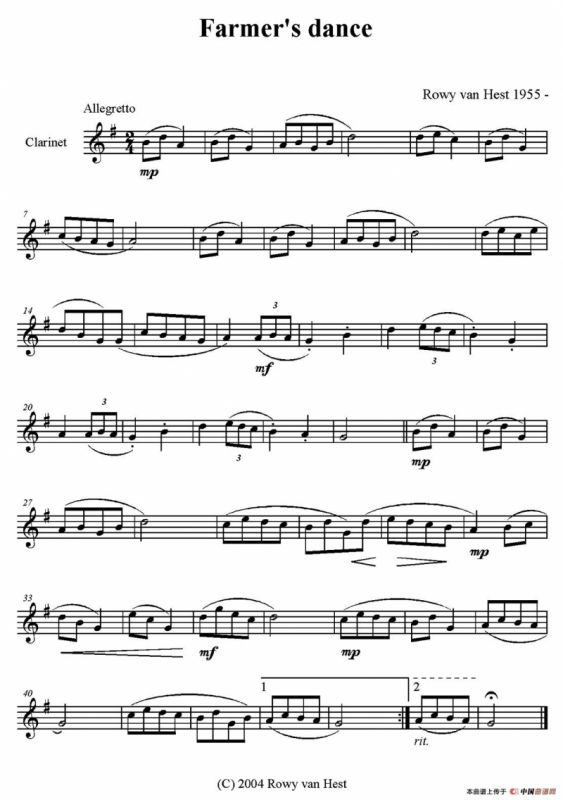 Farmer‘’s dance（单簧管）