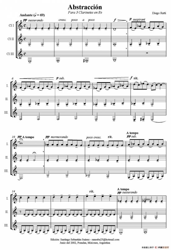 Abstraction（单簧管三重奏）