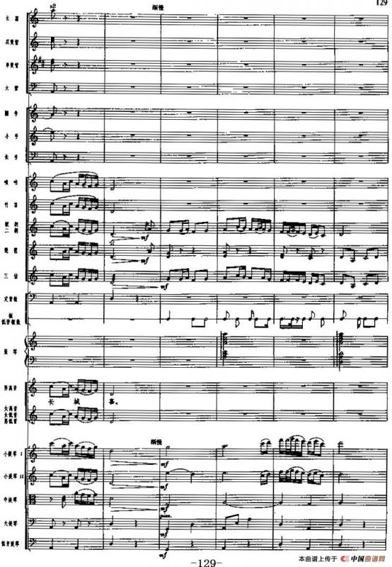 交响乐《长征组歌》七、到吴起镇（总谱）