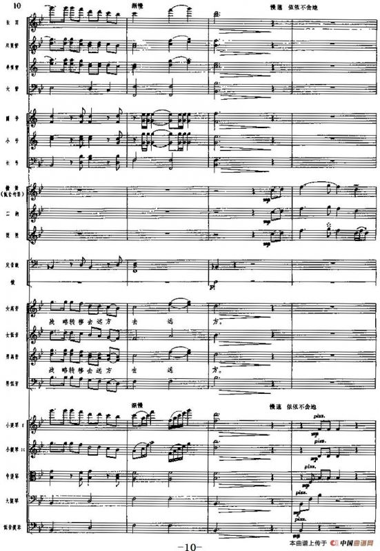 交响乐《长征组歌》一、告别（总谱）