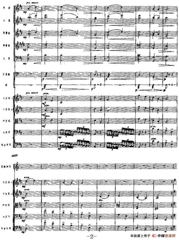 《海霞》交响组曲第一乐章：童年（总谱）