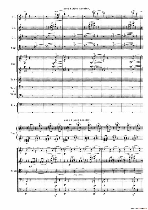 拉赫玛尼诺夫第三钢琴协奏曲总谱完整版（P121—136）