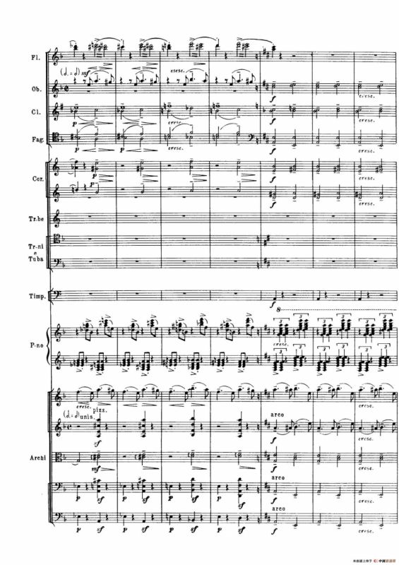 拉赫玛尼诺夫第三钢琴协奏曲总谱完整版（P121—136）