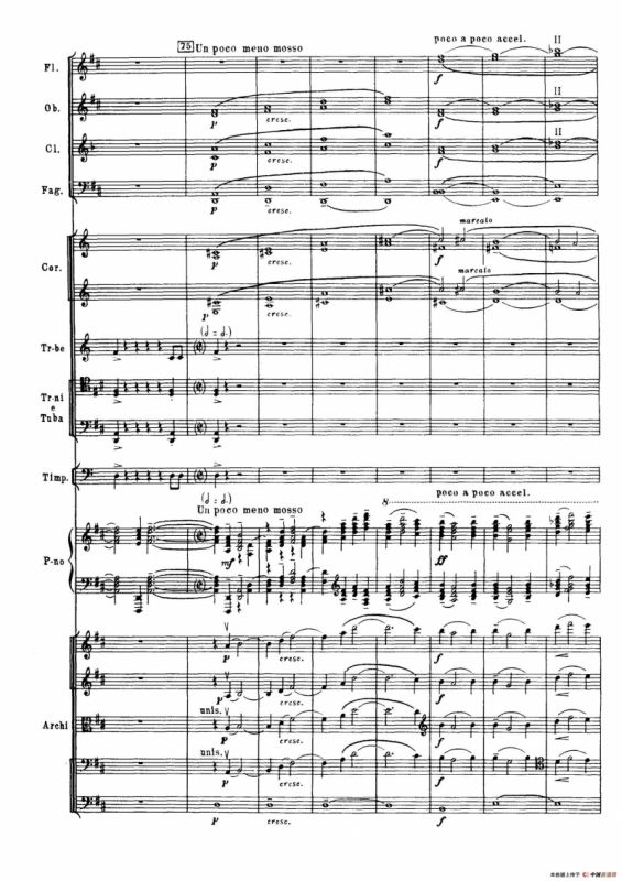 拉赫玛尼诺夫第三钢琴协奏曲总谱完整版（P121—136）