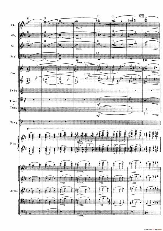 拉赫玛尼诺夫第三钢琴协奏曲总谱完整版（P121—136）