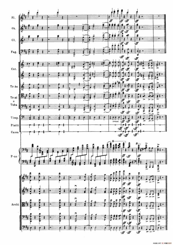 拉赫玛尼诺夫第三钢琴协奏曲总谱完整版（P121—136）