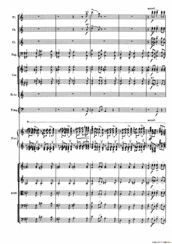 拉赫玛尼诺夫第三钢琴协奏曲总谱完整版（P21—40）