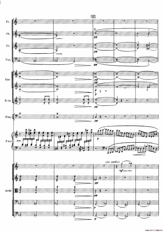 拉赫玛尼诺夫第三钢琴协奏曲总谱完整版（P21—40）