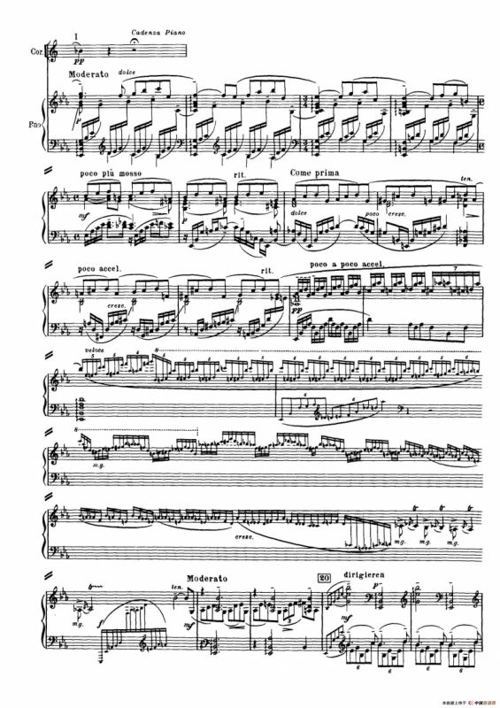 拉赫玛尼诺夫第三钢琴协奏曲总谱完整版（P21—40）