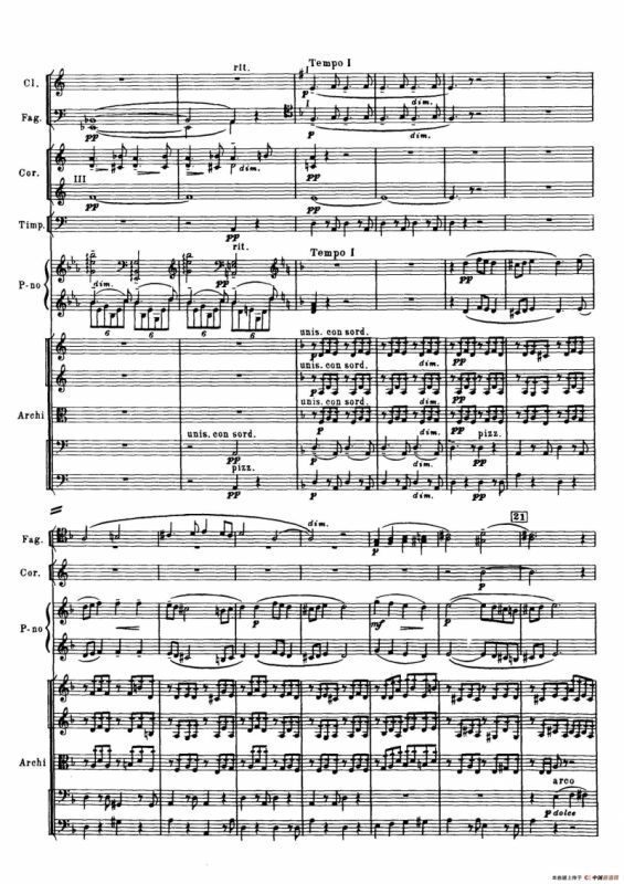 拉赫玛尼诺夫第三钢琴协奏曲总谱完整版（P21—40）