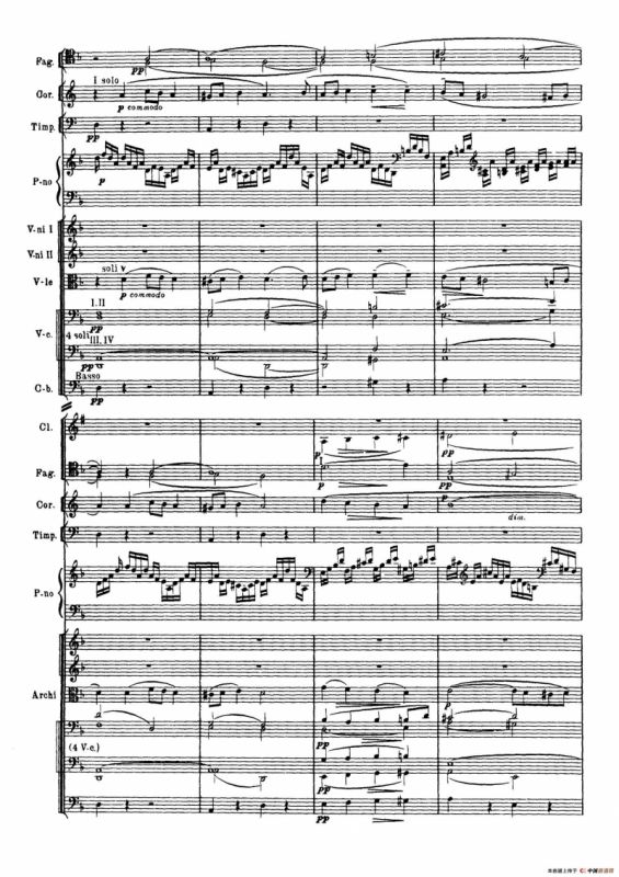 拉赫玛尼诺夫第三钢琴协奏曲总谱完整版（P1—20）