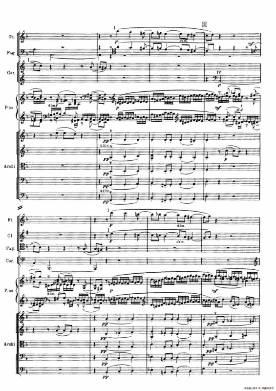 拉赫玛尼诺夫第三钢琴协奏曲总谱完整版（P1—20）