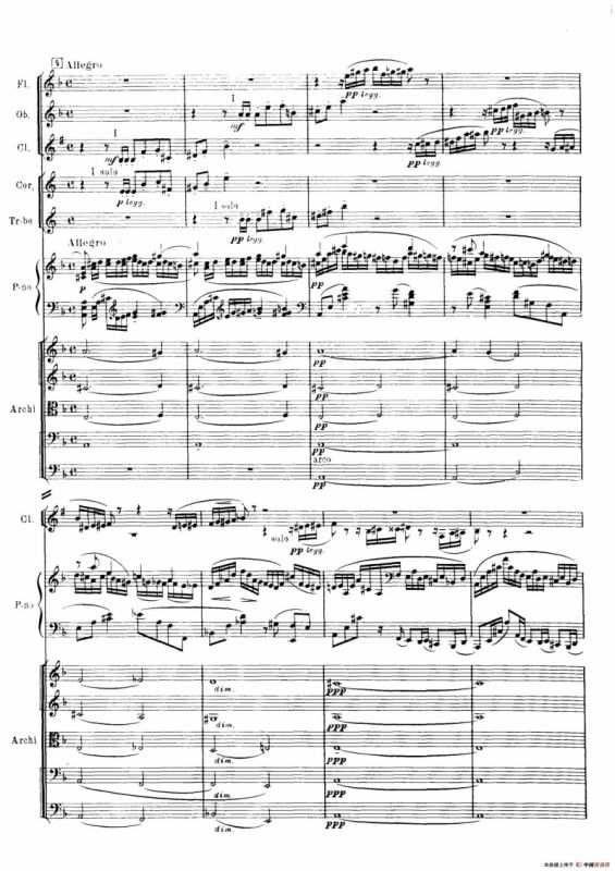 拉赫玛尼诺夫第三钢琴协奏曲总谱完整版（P1—20）