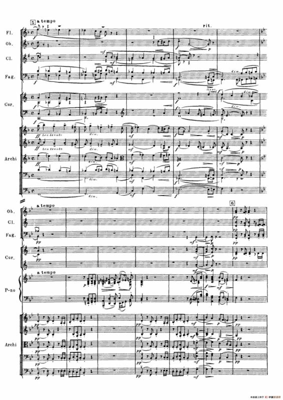 拉赫玛尼诺夫第三钢琴协奏曲总谱完整版（P1—20）