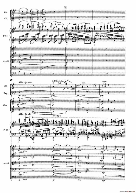 拉赫玛尼诺夫第三钢琴协奏曲总谱完整版（P1—20）