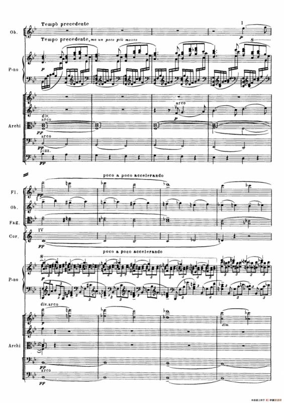 拉赫玛尼诺夫第三钢琴协奏曲总谱完整版（P1—20）