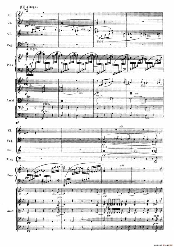 拉赫玛尼诺夫第三钢琴协奏曲总谱完整版（P1—20）