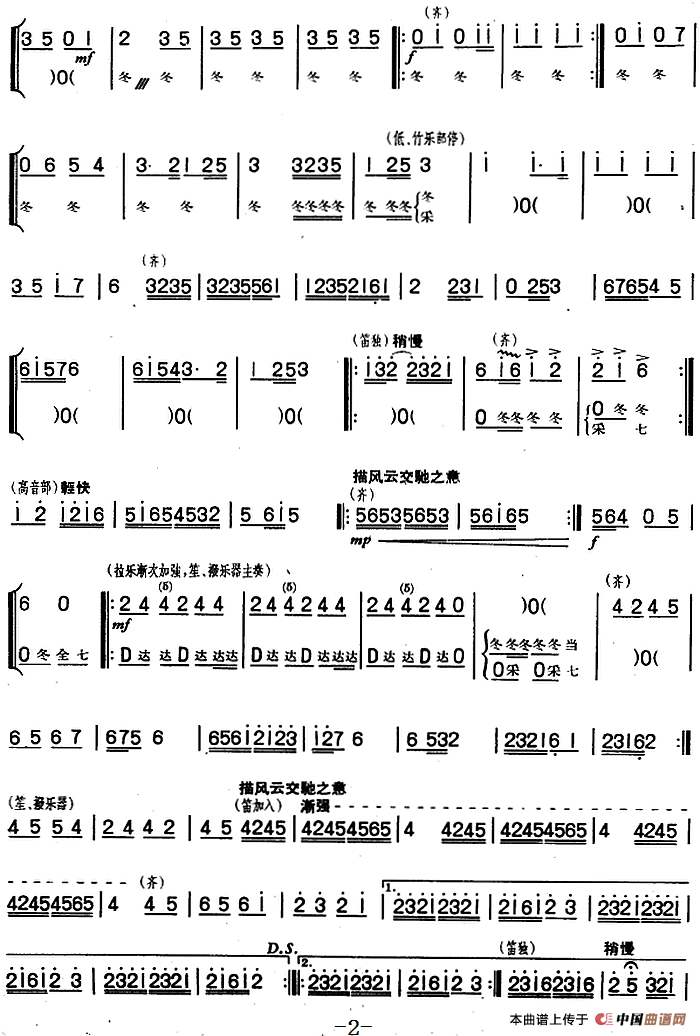 北云下山（福建民乐合奏）