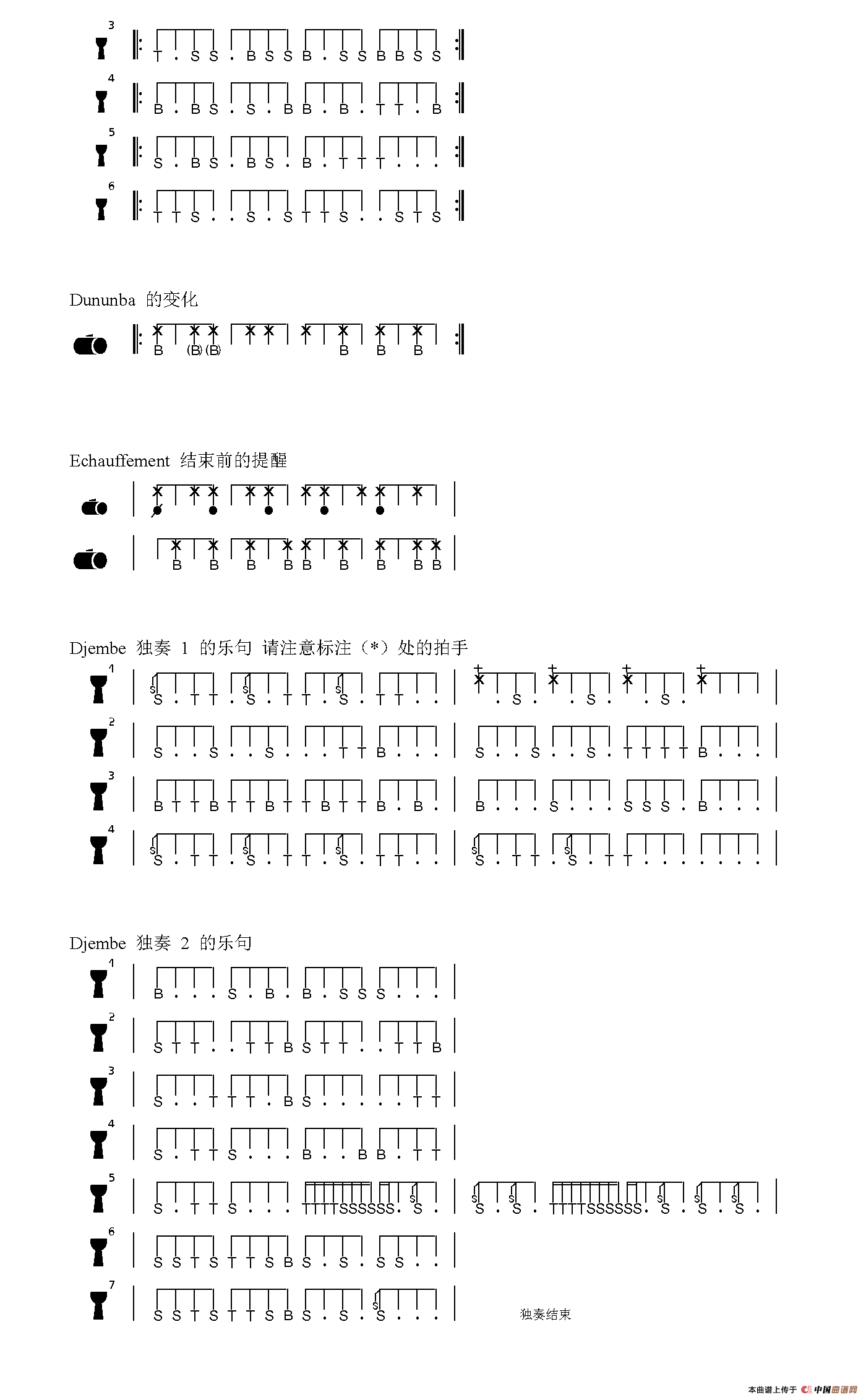 Kassa（非洲手鼓谱）