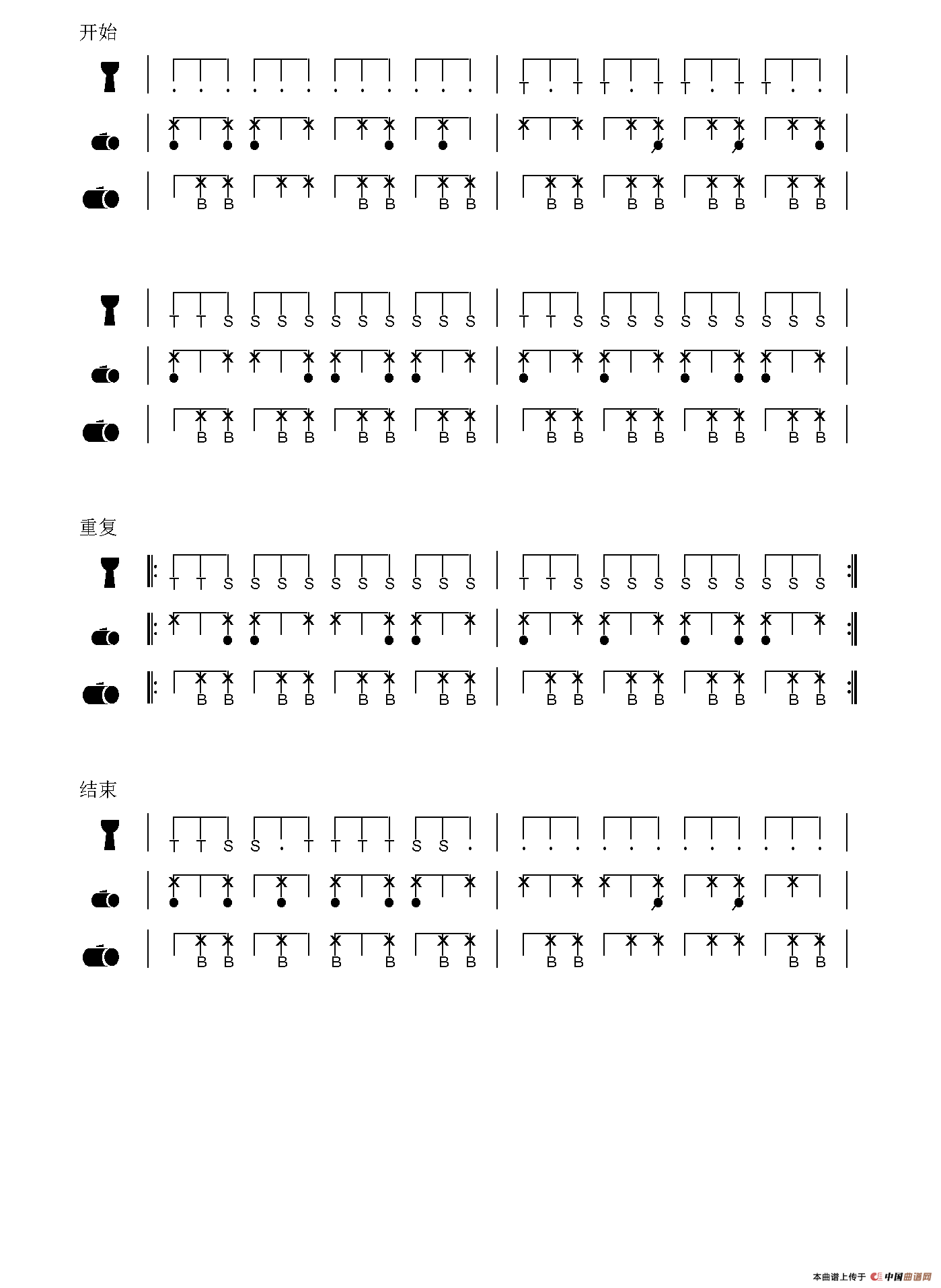 GBeredu（非洲手鼓谱）