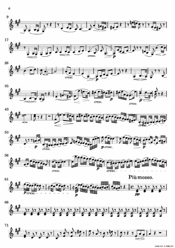 Quartet No.14 in C Sharp Minor（第十四号升C小调弦乐四重奏）（第二小提琴分谱）