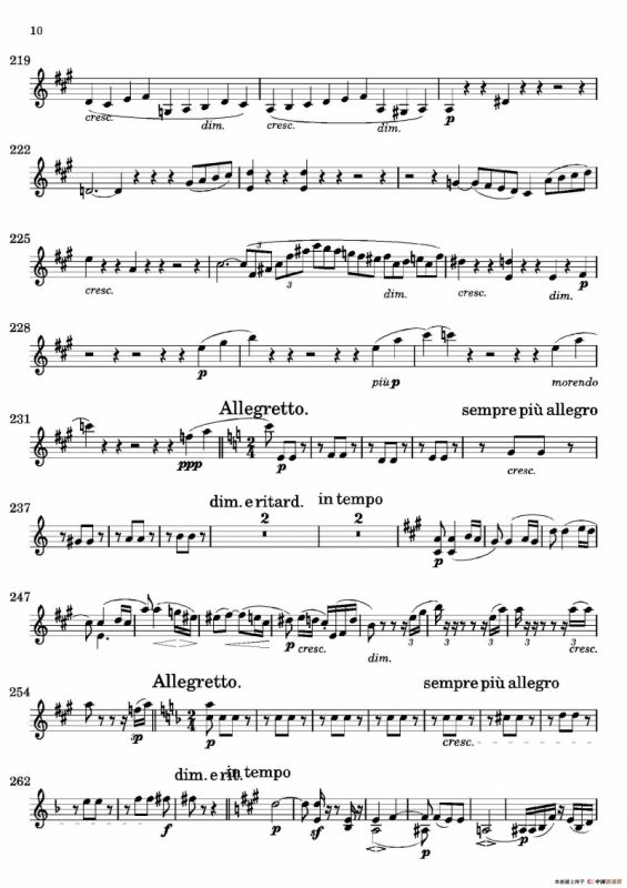 Quartet No.14 in C Sharp Minor（第十四号升C小调弦乐四重奏）（第二小提琴分谱）