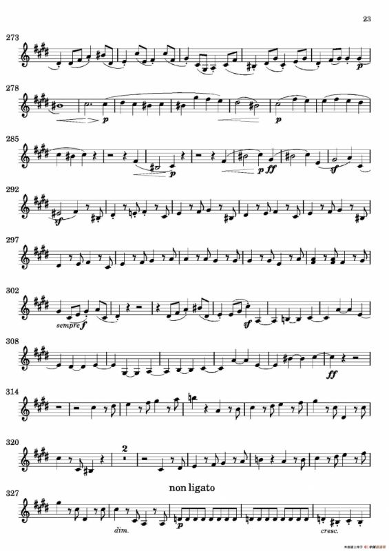 Quartet No.14 in C Sharp Minor（第十四号升C小调弦乐四重奏）（第二小提琴分谱）