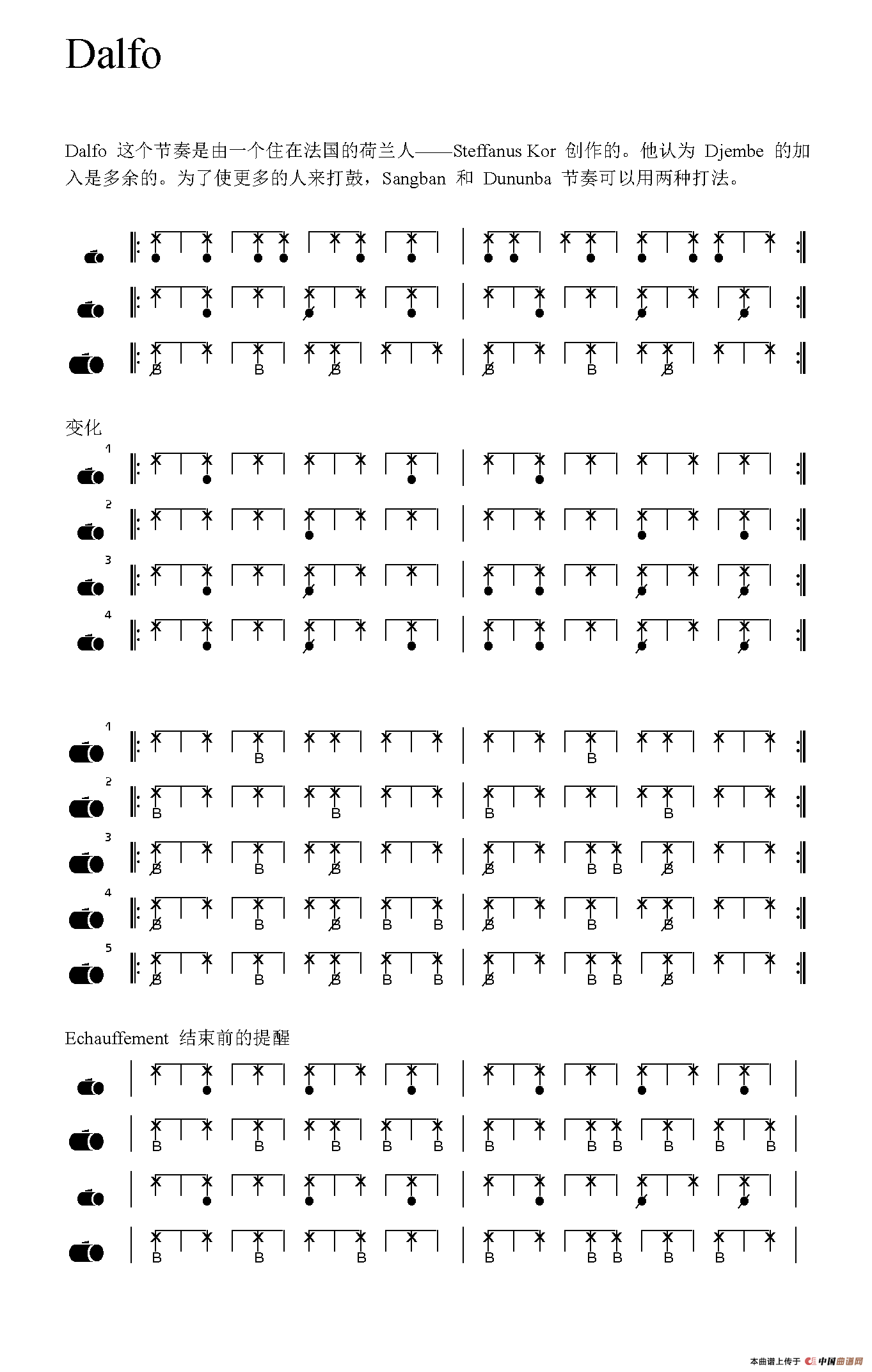 Dalfo（非洲手鼓谱）