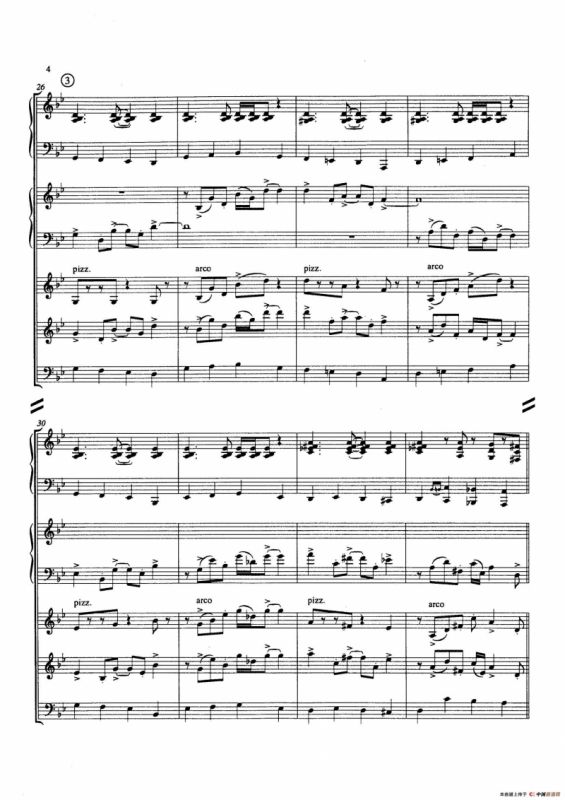 Primavera Portena Tango（四季-布宜诺斯艾利斯的春天）（五重奏总谱、分谱）