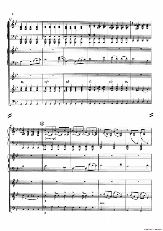 Primavera Portena Tango（四季-布宜诺斯艾利斯的春天）（五重奏总谱、分谱）