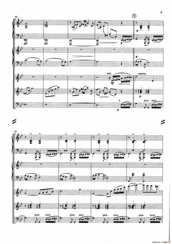 Primavera Portena Tango（四季-布宜诺斯艾利斯的春天）（五重奏总谱、分谱）