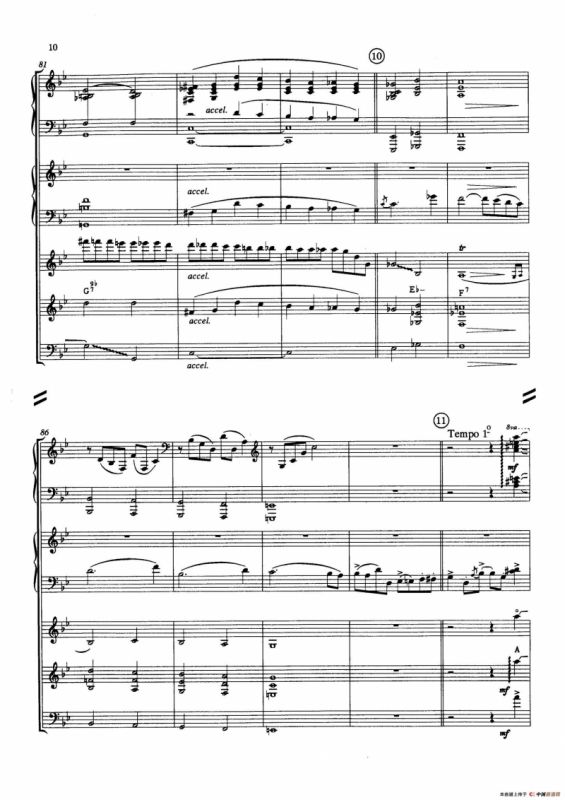 Primavera Portena Tango（四季-布宜诺斯艾利斯的春天）（五重奏总谱、分谱）