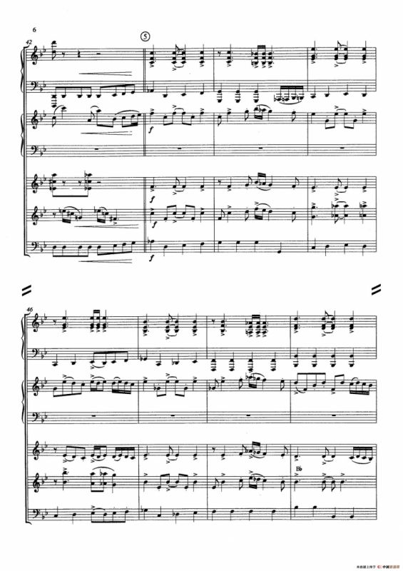 Primavera Portena Tango（四季-布宜诺斯艾利斯的春天）（五重奏总谱、分谱）