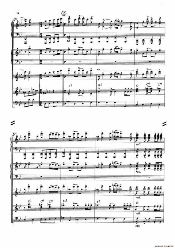 Primavera Portena Tango（四季-布宜诺斯艾利斯的春天）（五重奏总谱、分谱）