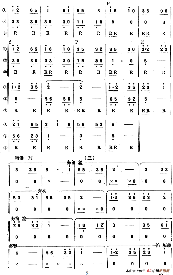 十二夸变奏曲（民乐合奏总谱）