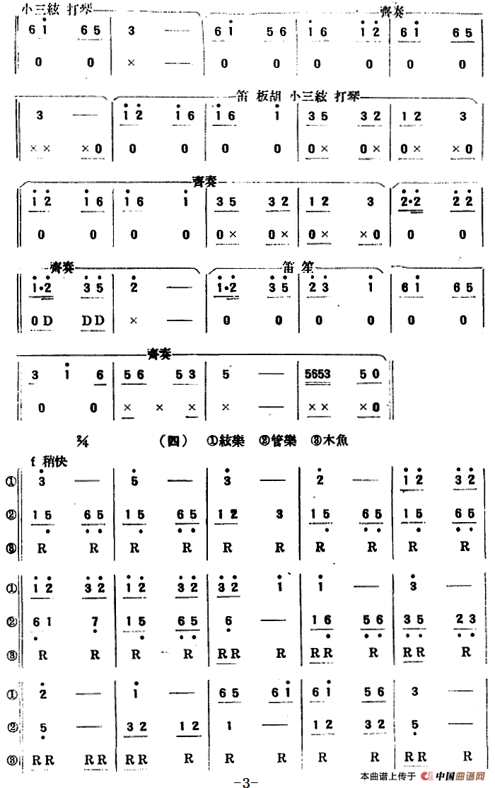十二夸变奏曲（民乐合奏总谱）