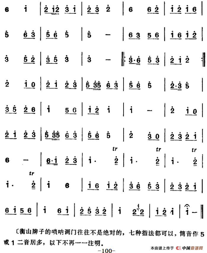 湖南民间乐曲选：观花