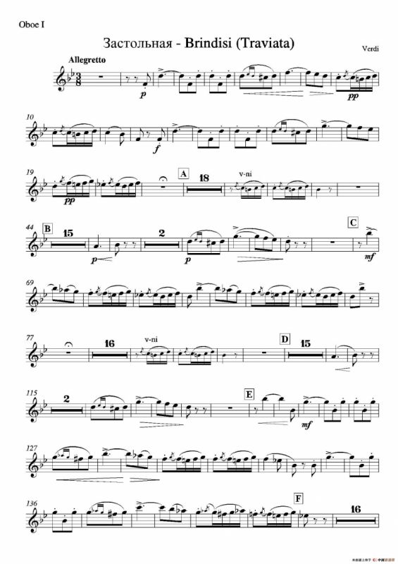 Brindisi （La Traviata）（管弦乐队分谱）