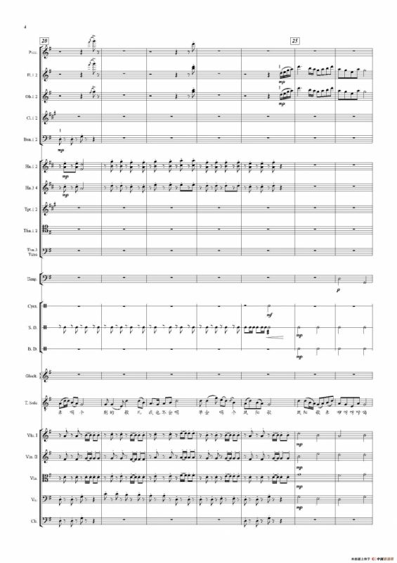 凤阳花鼓（声乐及大乐队伴奏总谱）