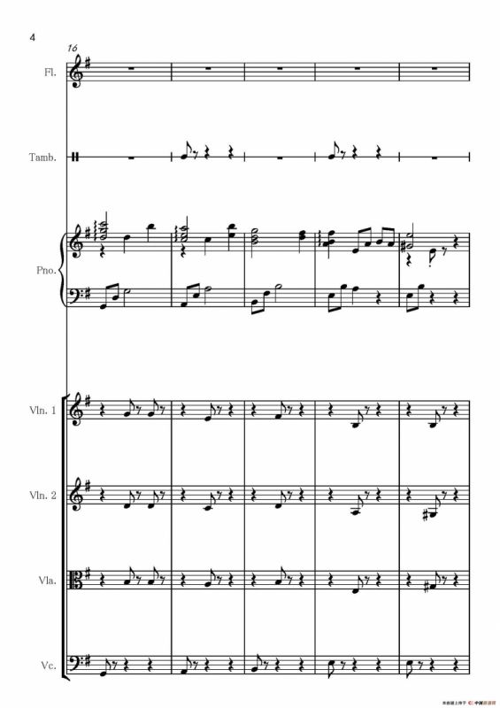 II quiet romance（杀人考察(前)）（乐器合作总谱和分谱总谱）