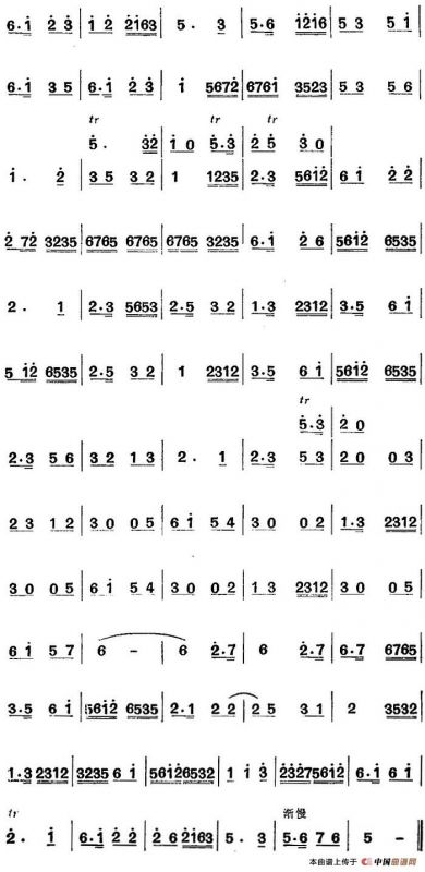 江南丝竹乐曲：细则（主旋律谱）