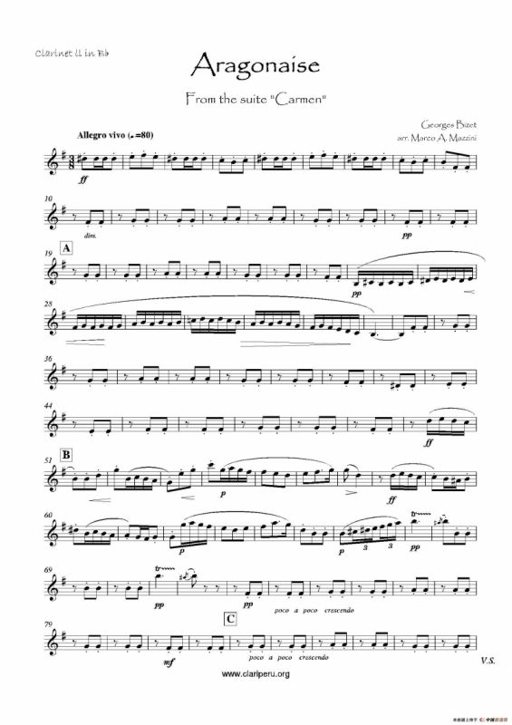 卡门（木管四重奏分谱）