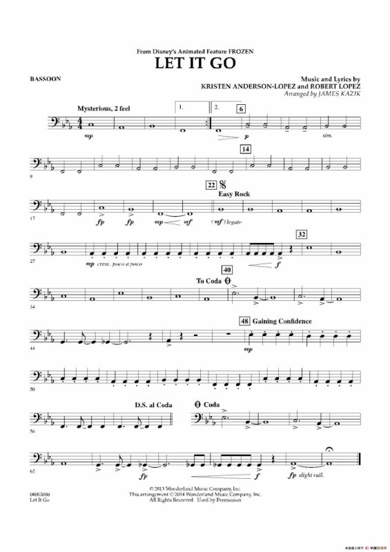 Let it go（《冰雪奇缘》主题曲）（交响管乐分谱）