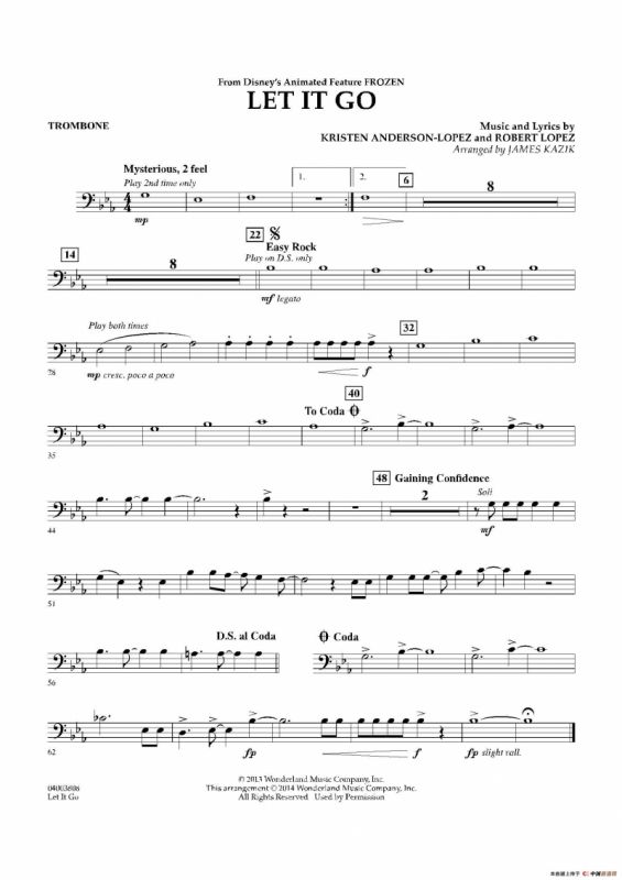 Let it go（《冰雪奇缘》主题曲）（交响管乐分谱）