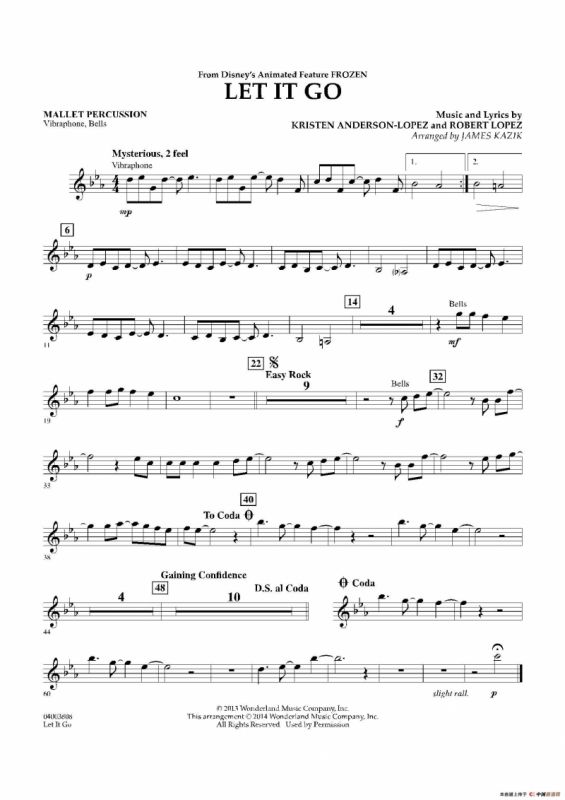Let it go（《冰雪奇缘》主题曲）（交响管乐分谱）