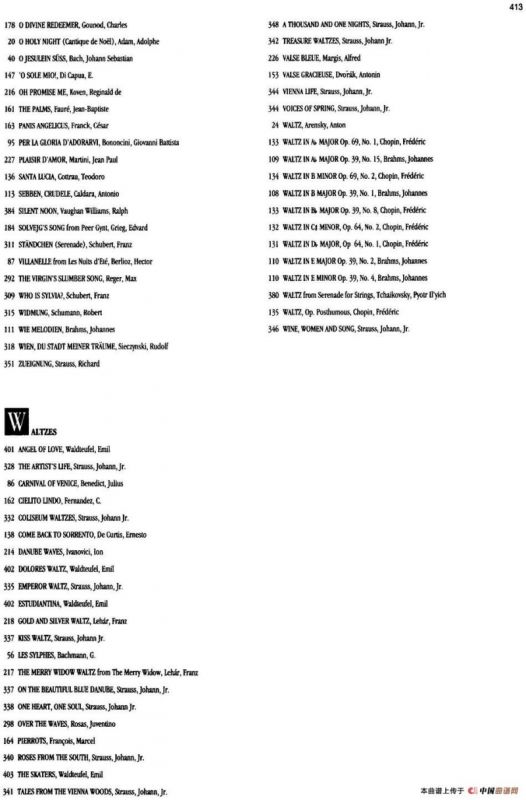 The Real Little Classical Fake Book（P401-413）