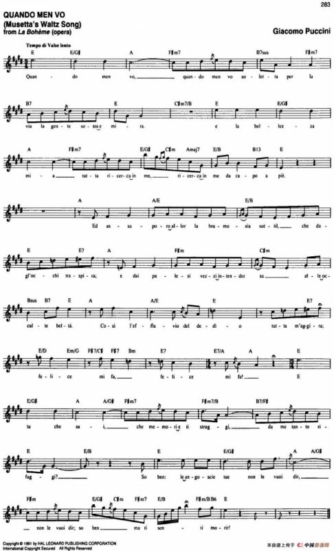 The Real Little Classical Fake Book（P281-300）