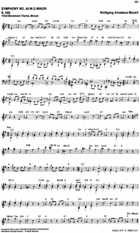 The Real Little Classical Fake Book（P261-280）